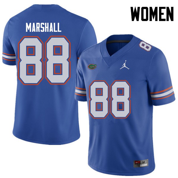 Jordan Brand Women #88 Wilber Marshall Florida Gators College Football Jerseys Royal